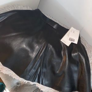 Faux leather skirt